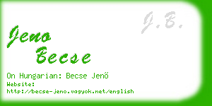 jeno becse business card