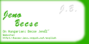 jeno becse business card